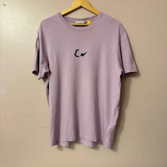 Moncler Genius 7 Moncler FRGMT Hiroshi Fujiwara Purple Logo T-Shirt  Size M - Picture 3 of 13